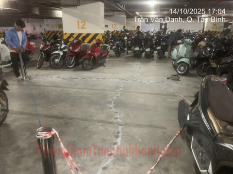 Vách nền tầng hầm khô ráo sau khi chống thấm ngược bảo hành 5 năm
