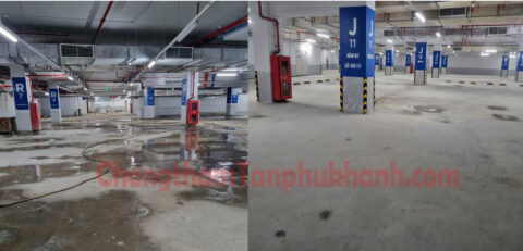 Nền tường tầng hầm trước và sau khi chống thấm ngược