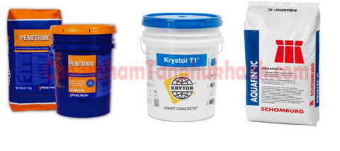 Vật liệu chống thấm tinh thể thẩm thấu gốc xi măng peneton krystol aquafin dùng cho chống thấm ngược